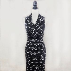 Taylor Black White Polka Dot Dress